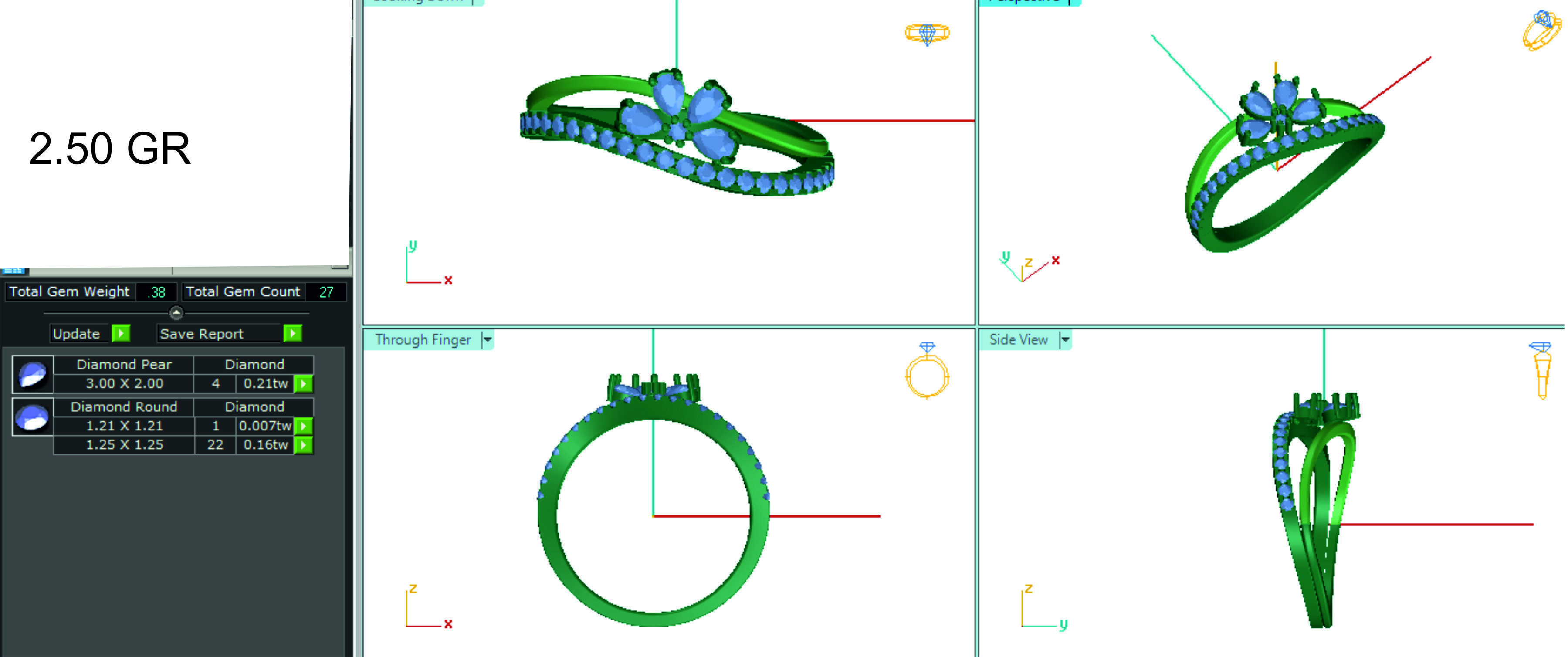Women ring 3dm stl render detail 3D print model 3D print model_1