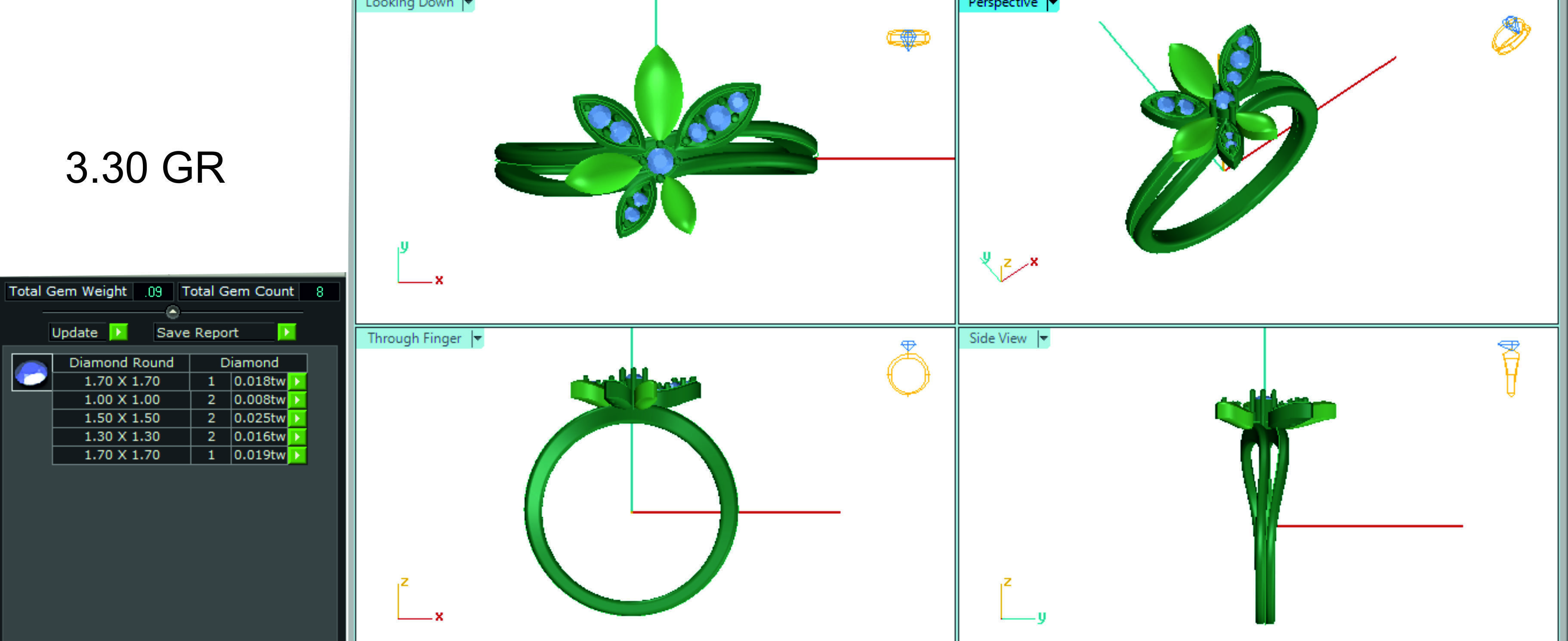 Women ring 3dm stl render detail 3D print model 3D print model_1
