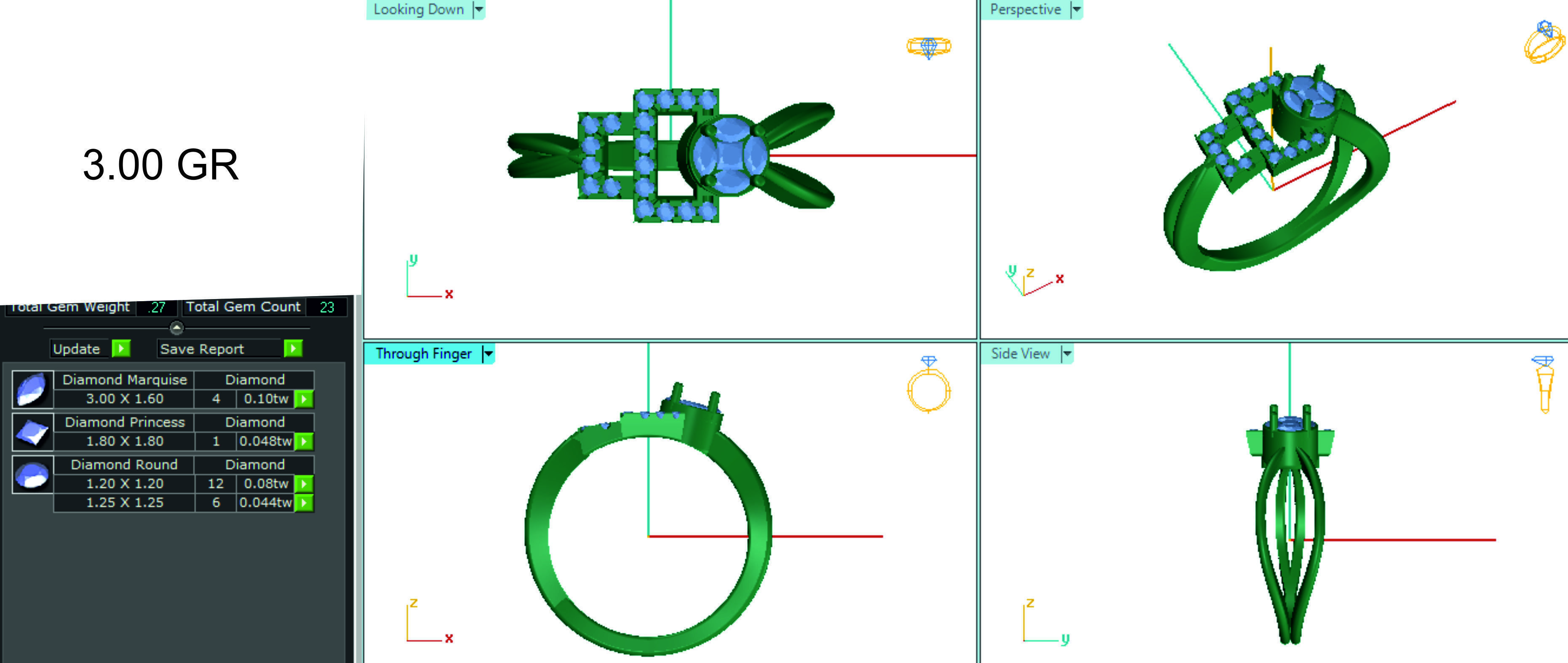 Women ring 3dm stl render detail 3D print model 3D print model_1