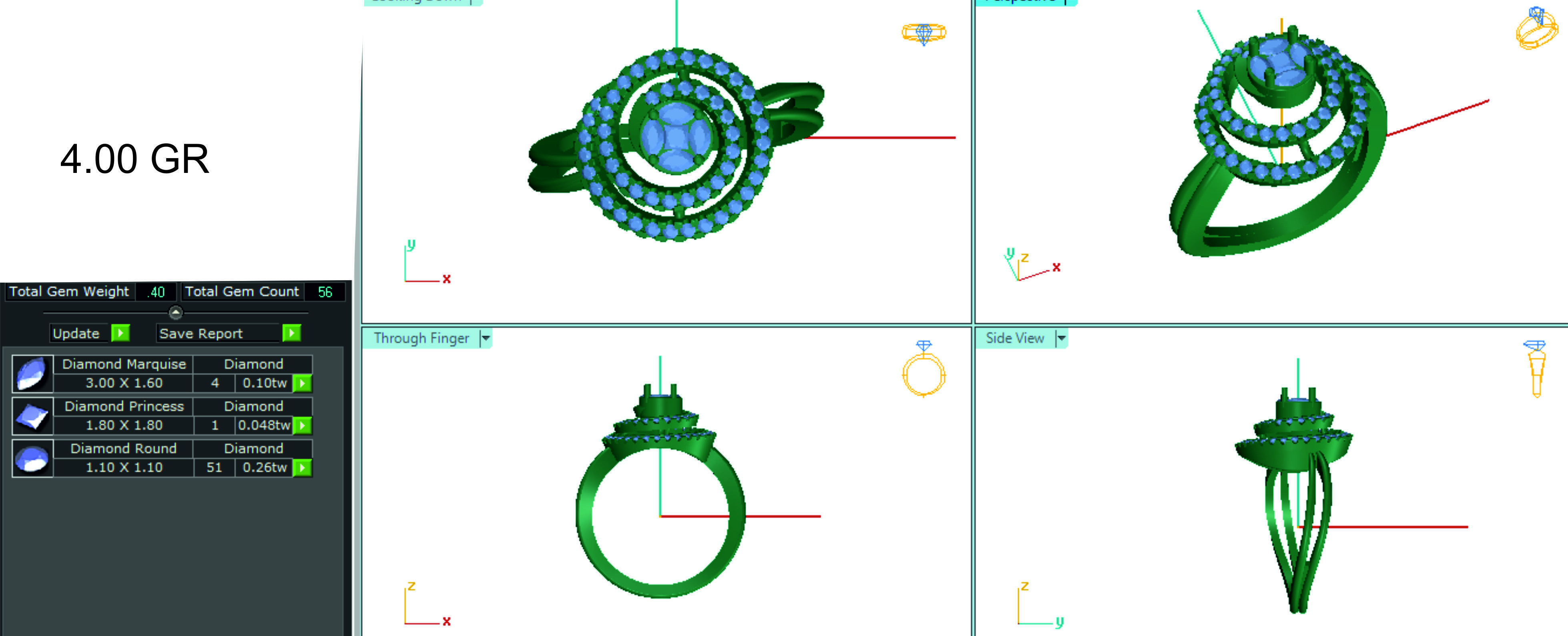 Women ring 3dm stl render detail 3D print model 3D print model_1