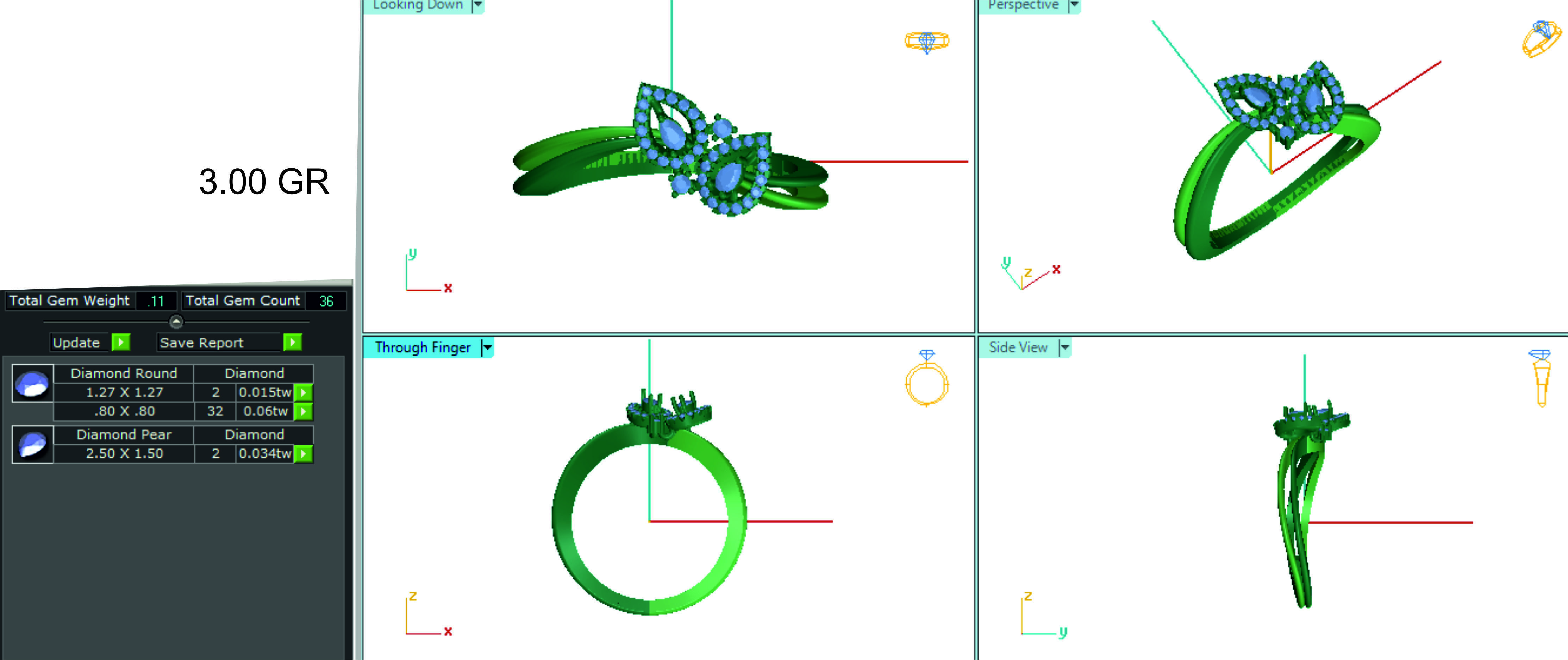 Women ring 3dm stl render detail 3D print model 3D print model_1