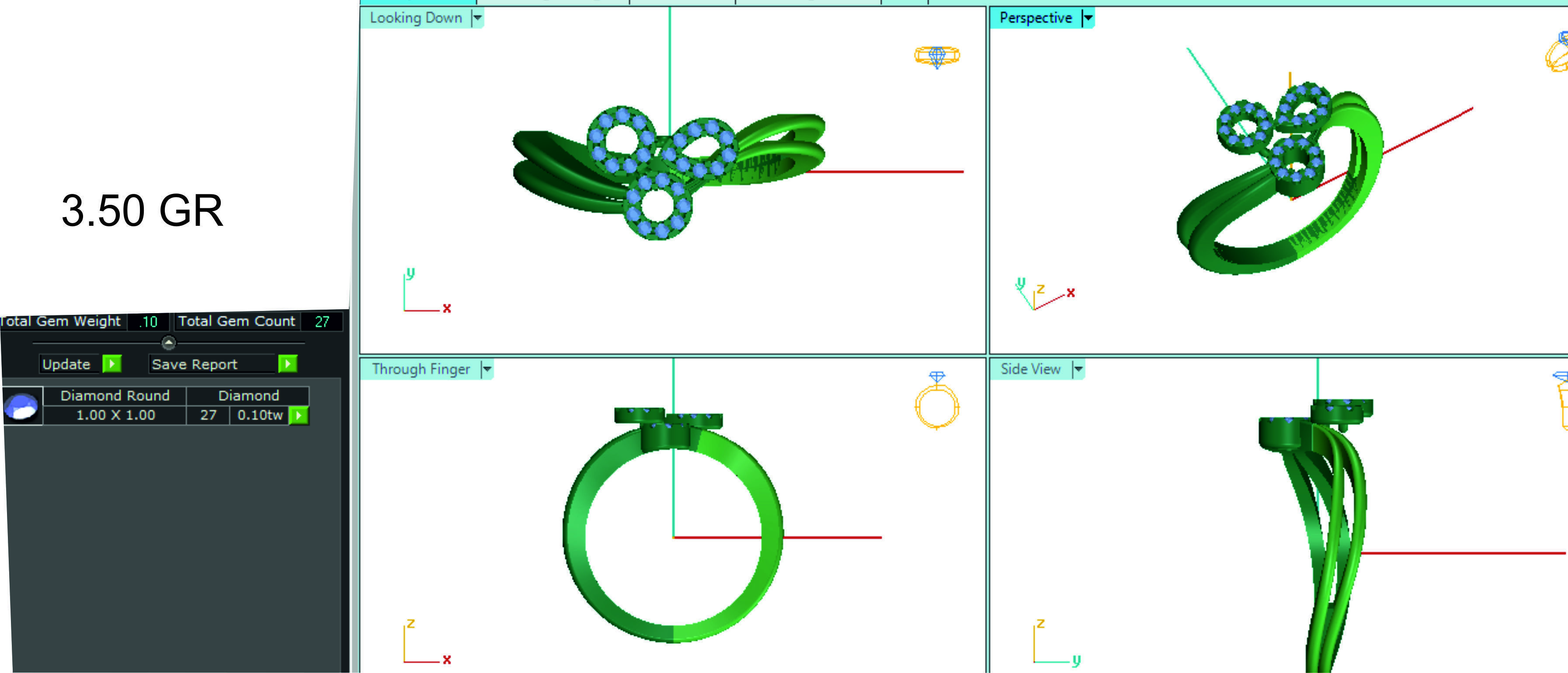 Women ring 3dm stl render detail 3D print model 3D print model_1