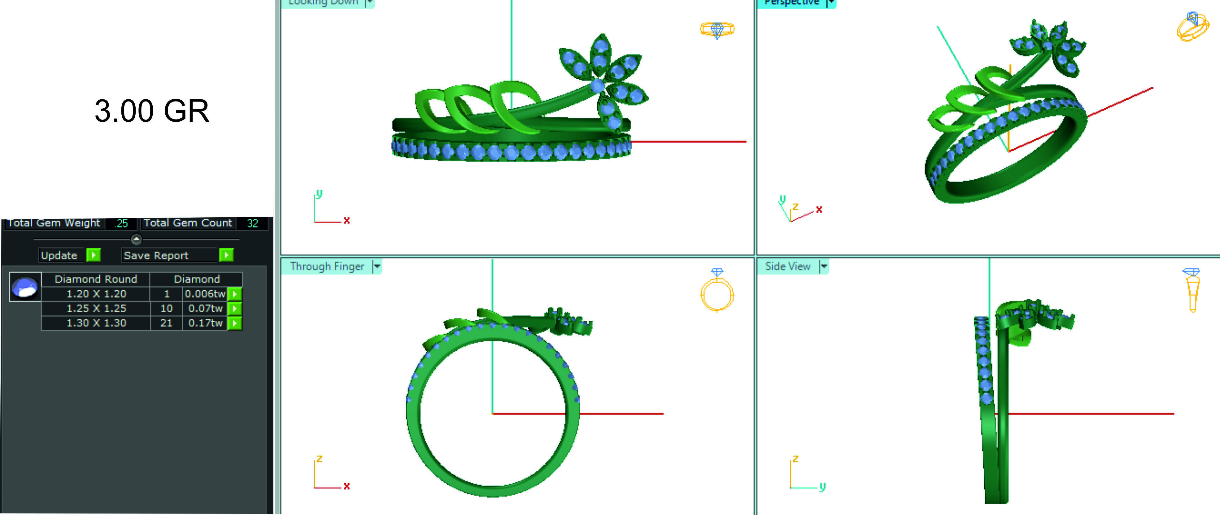 Women ring 3dm stl render detail 3D print model 3D print model_1