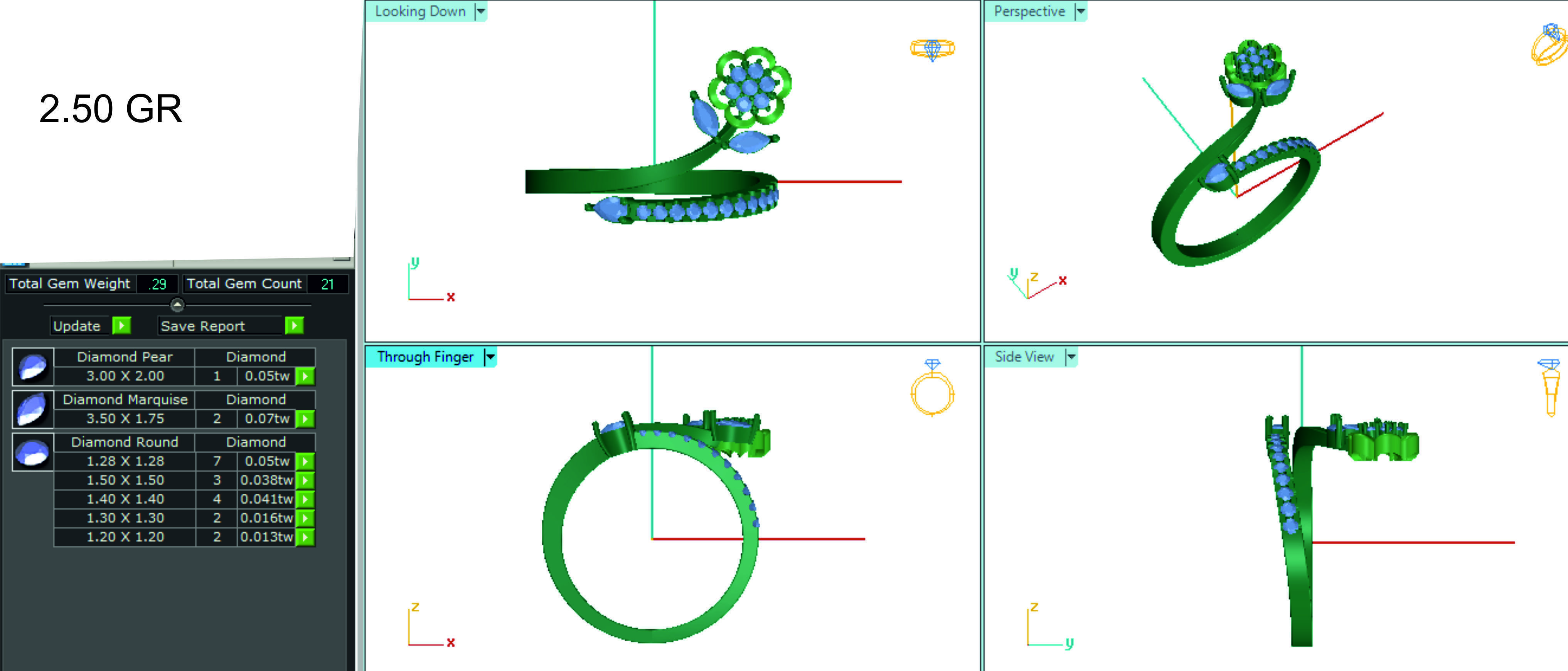 Women ring 3dm stl render detail 3D print model 3D print model_1