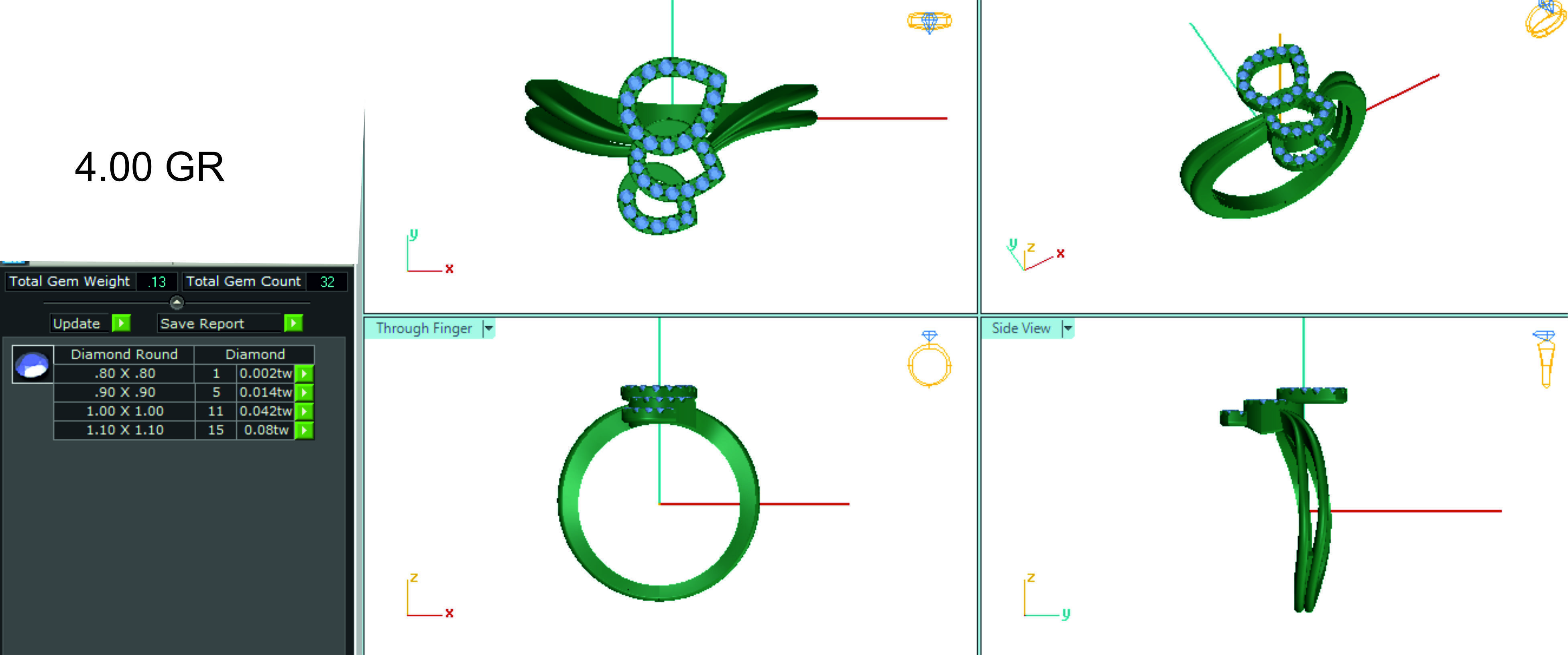 Women ring 3dm stl render detail 3D print model 3D print model_1