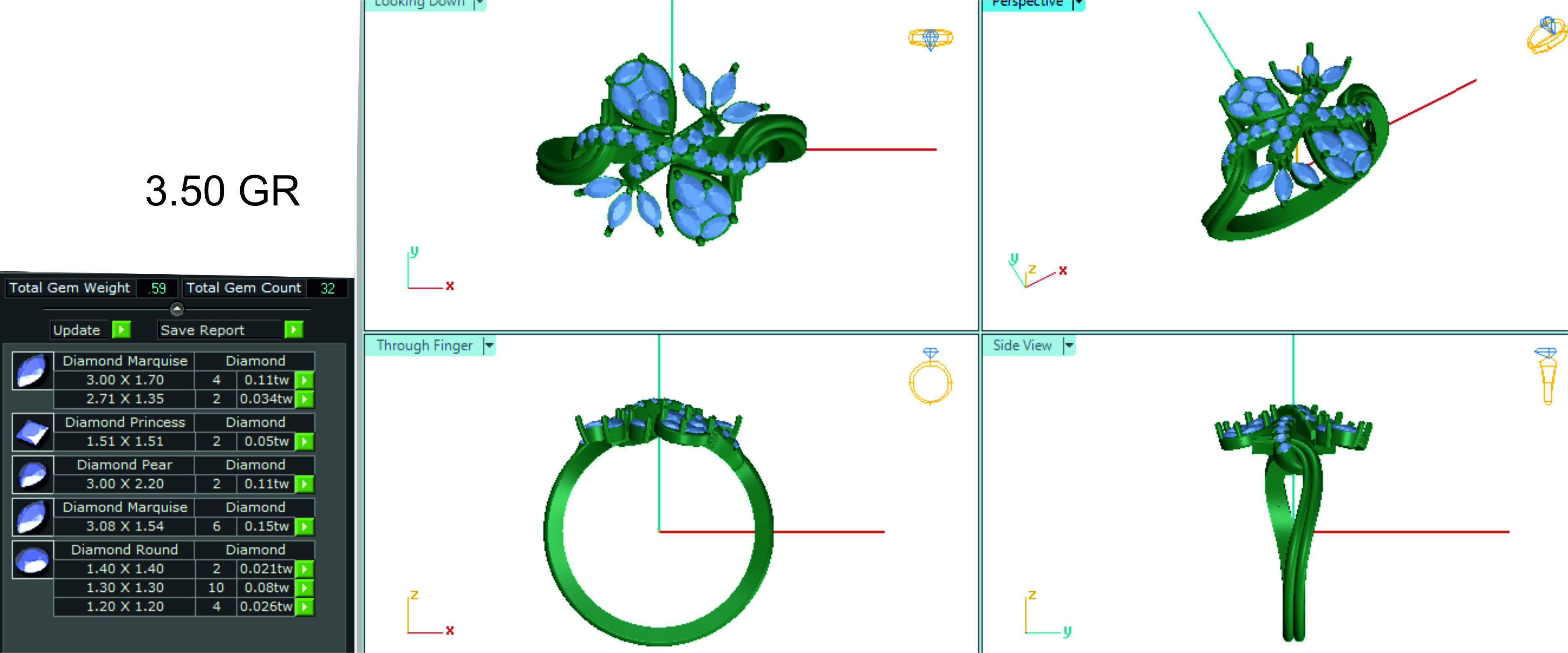 Women ring 3dm stl render detail 3D print model 3D print model_1