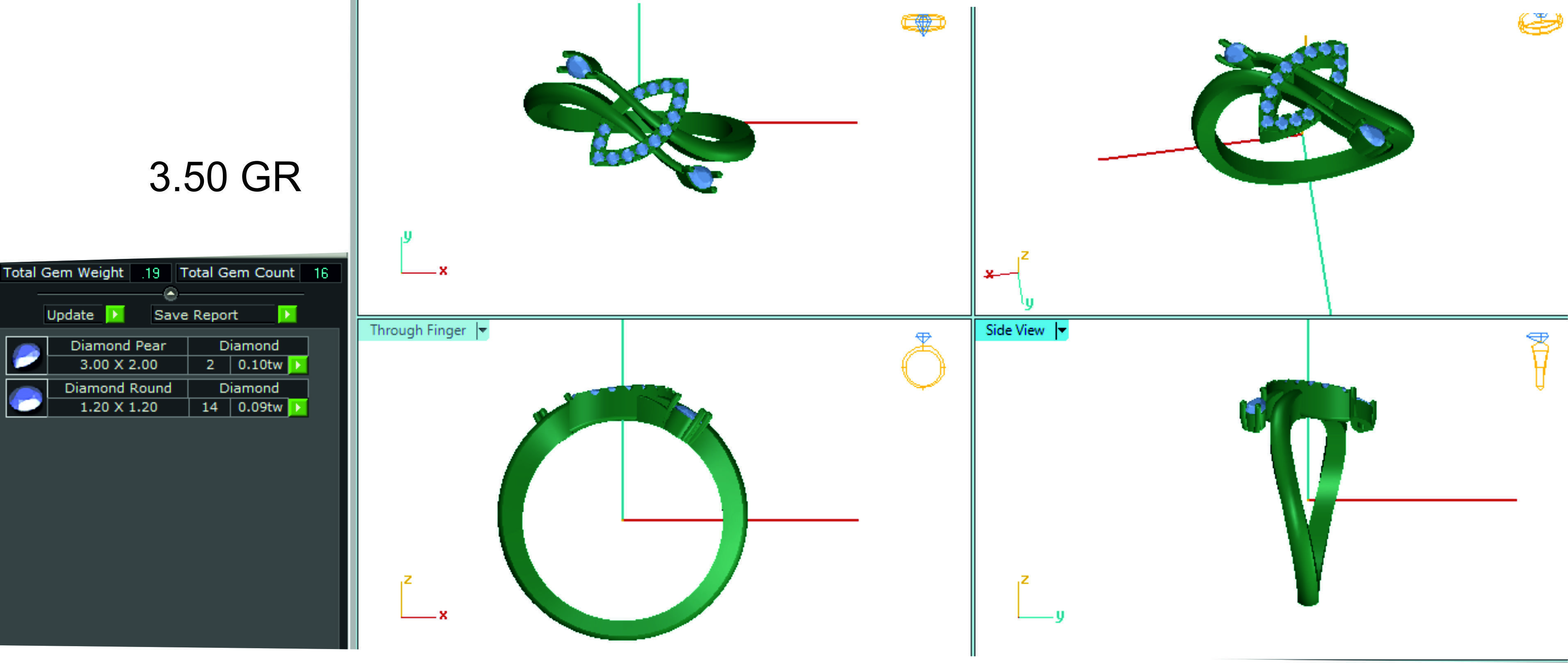 Women ring 3dm stl render detail 3D print model 3D print model_1