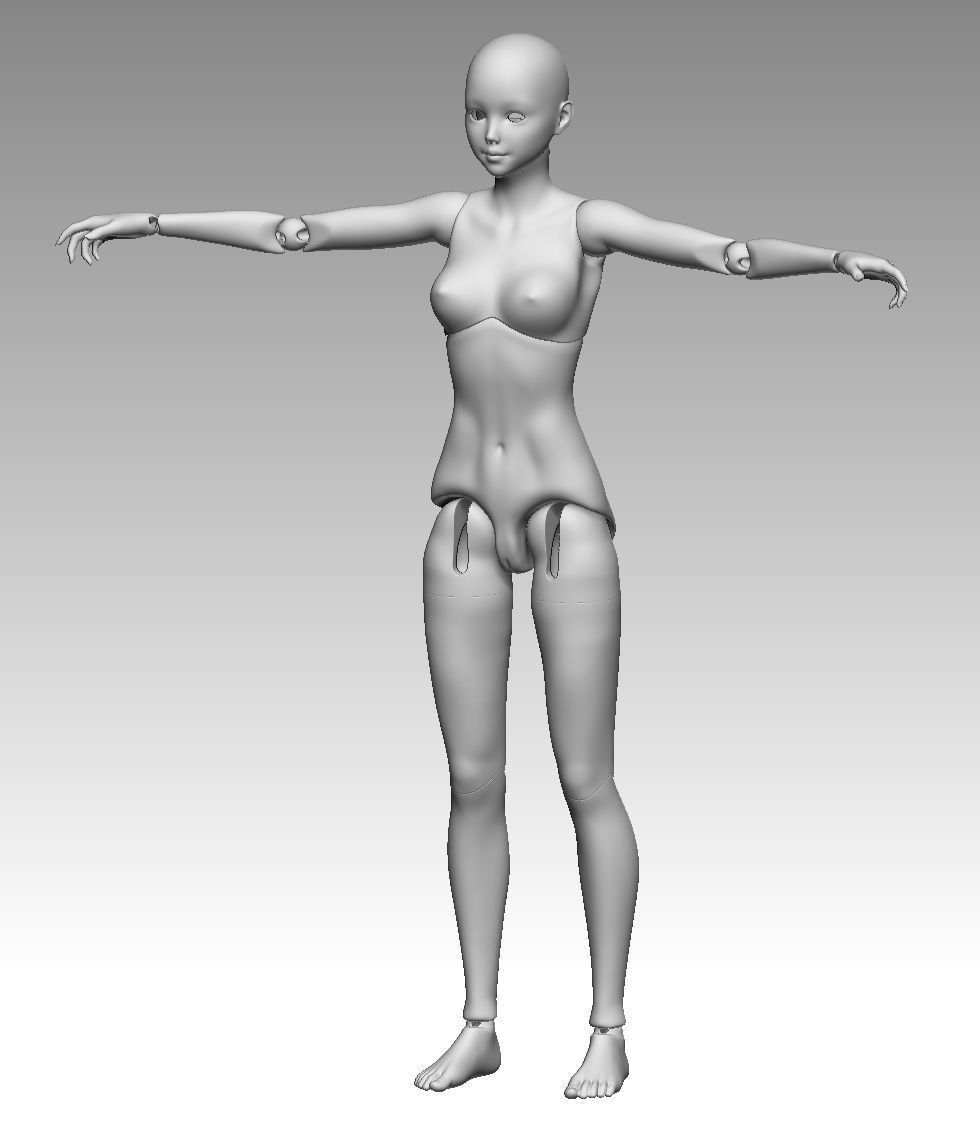 BJD girl -ball Jointed doll 3D print model 3D print model_21