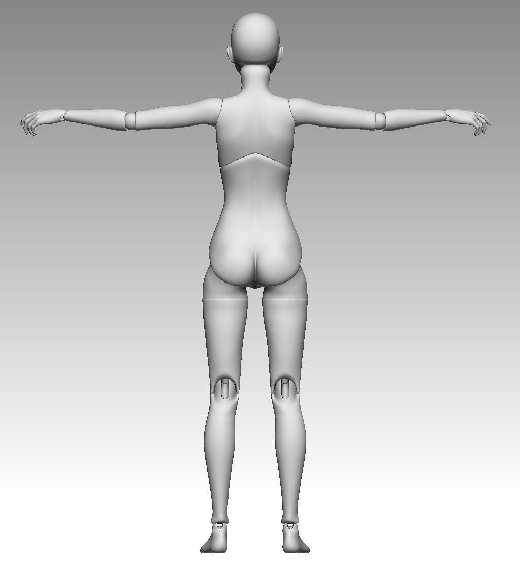 BJD girl -ball Jointed doll 3D print model 3D print model_19