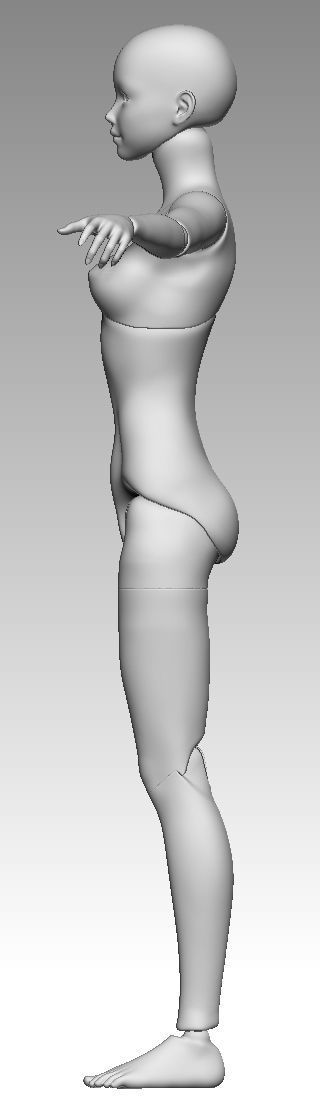 BJD girl -ball Jointed doll 3D print model 3D print model_22