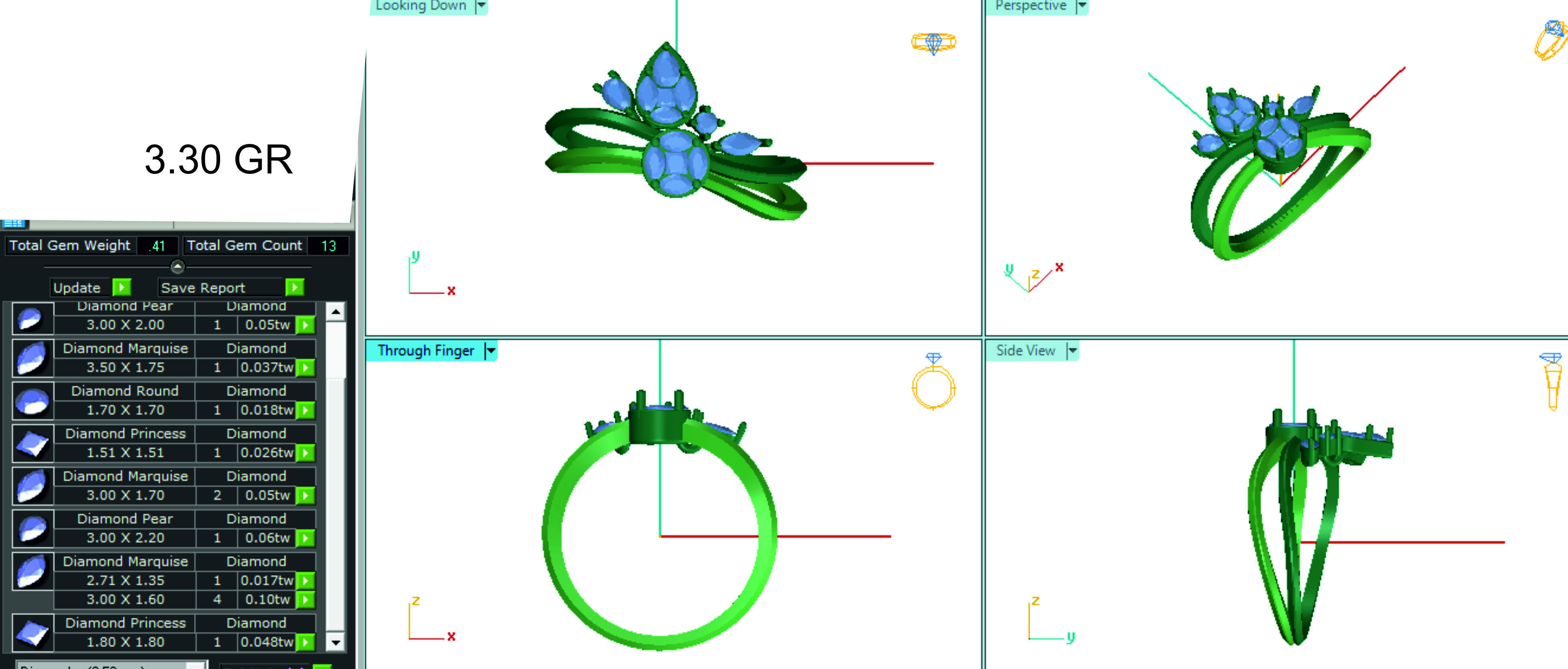 Women ring 3dm stl render detail 3D print model 3D print model_1