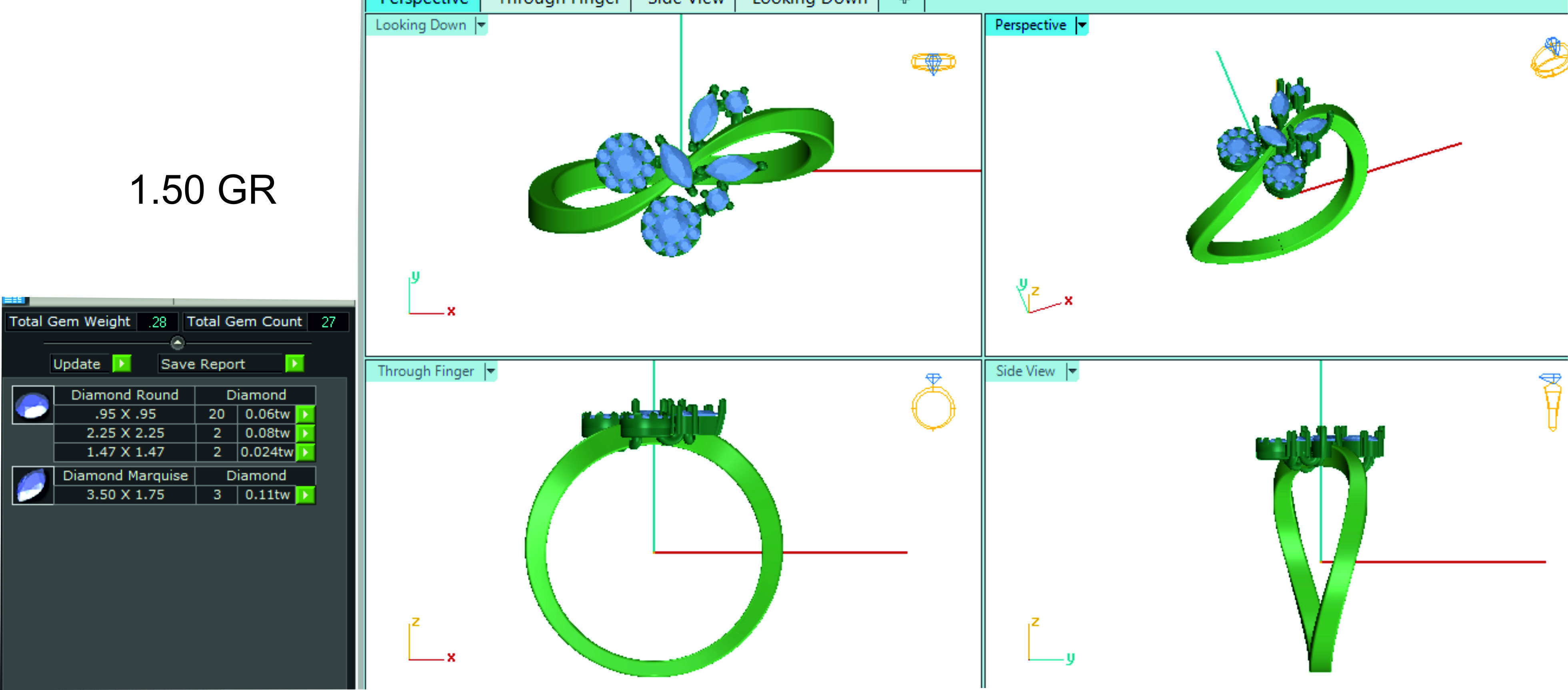 Women ring 3dm stl render detail 3D print model 3D print model_1