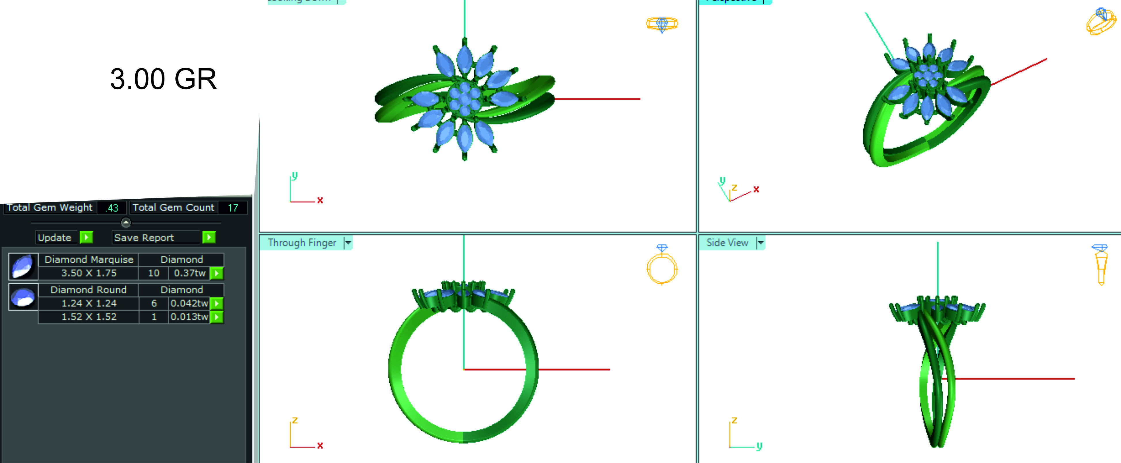 Women ring 3dm stl render detail 3D print model 3D print model_1