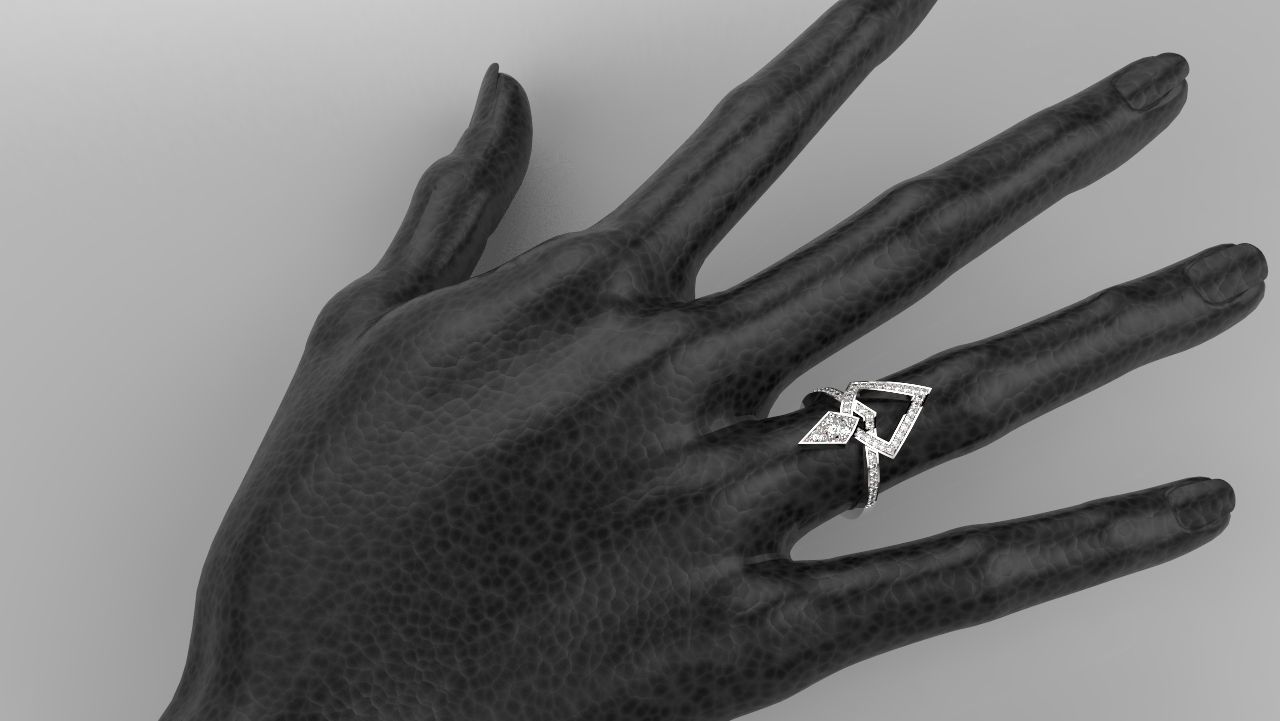 Ring with Radius Design 3D print model_1