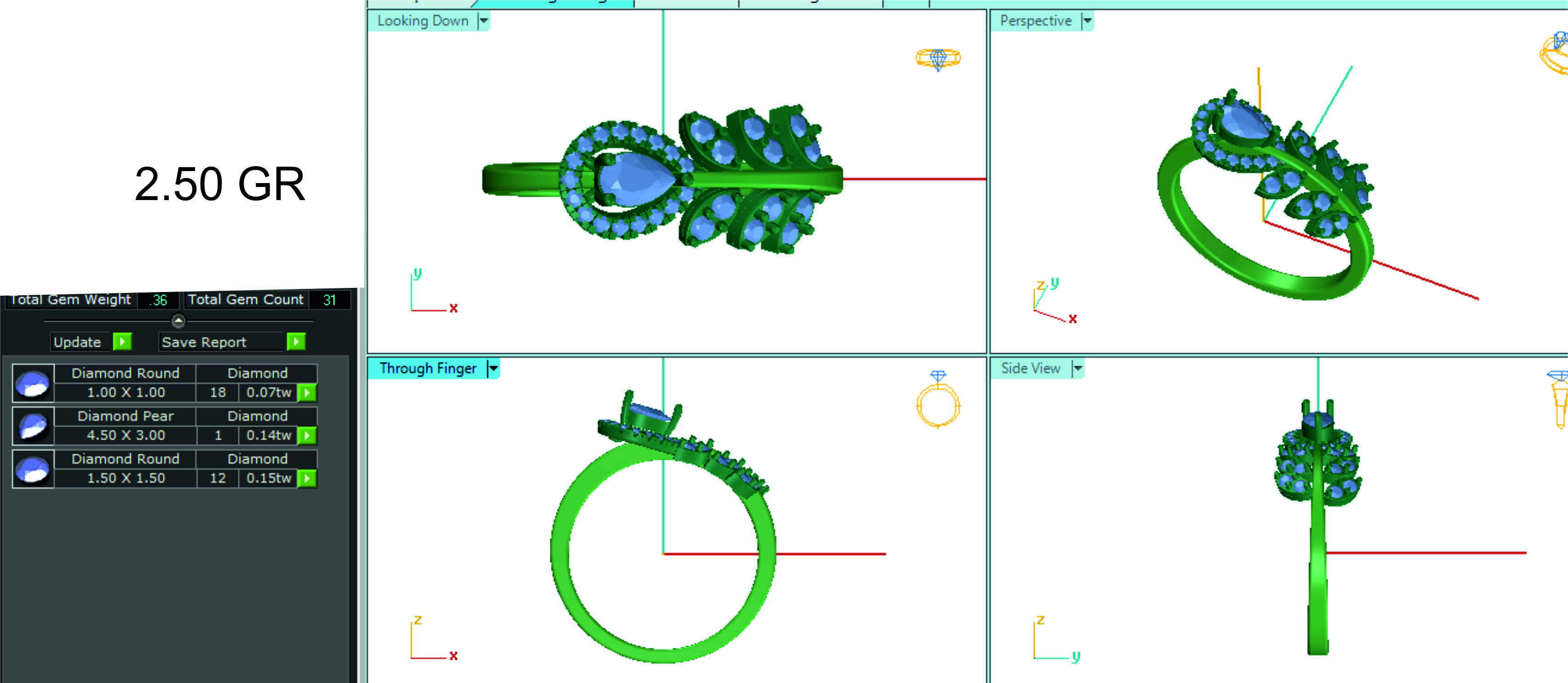 Women ring 3dm stl render detail 3D print model 3D print model_1