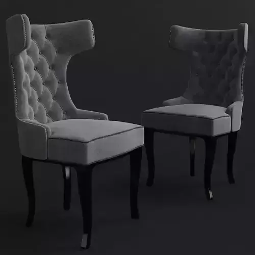 CHAISE CLASSIQUE  TAPISSEE  EN TISSU 3d model
