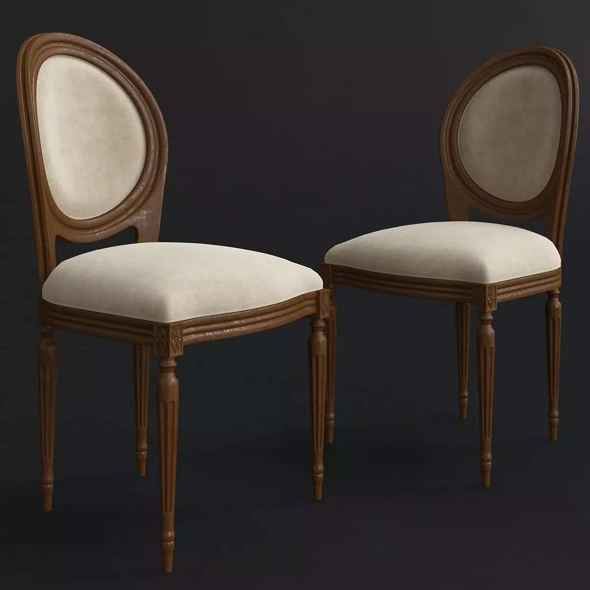 king louis xvi chair 3d model 3D model