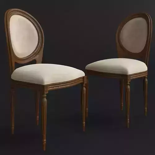 king louis xvi chair 3d model