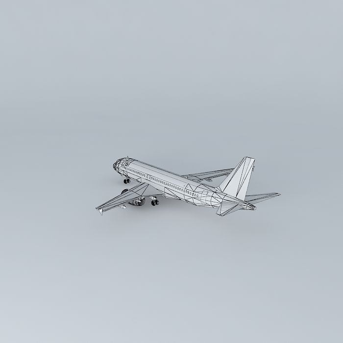 a320 airplane Free 3D model_4