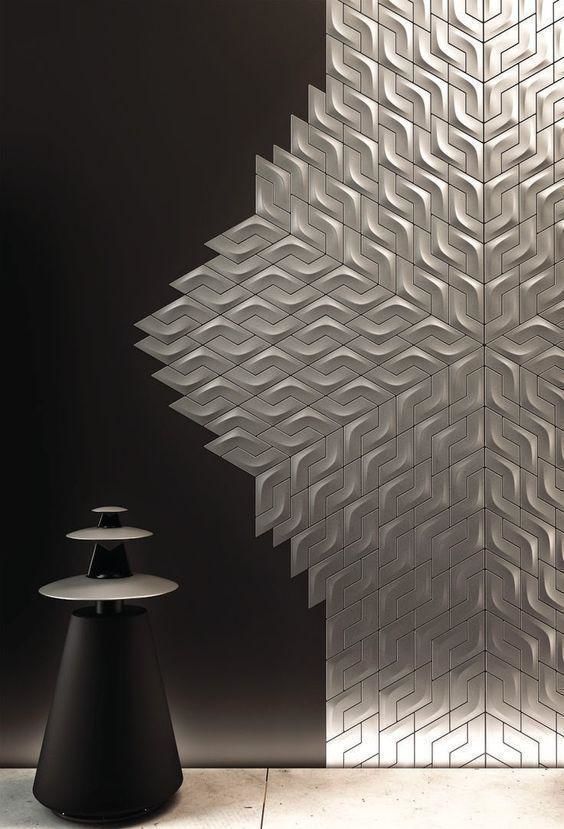 3D panel Degesso Boomerang 3d model Low-poly 3D model_2