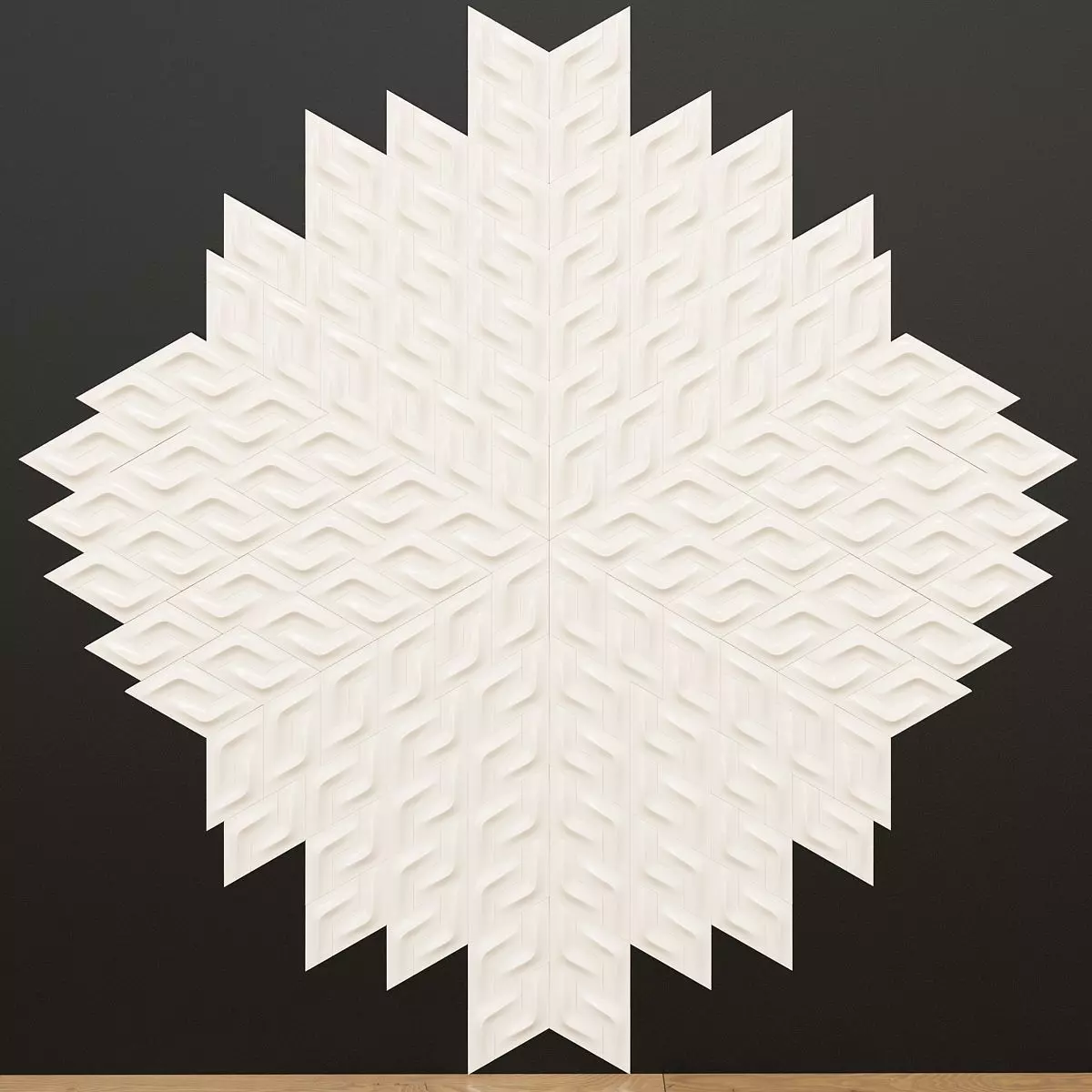 3D panel Degesso Boomerang 3d model Low-poly 3D model_0