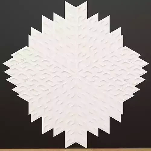 3D panel Degesso Boomerang 3d model Low-poly 3D model