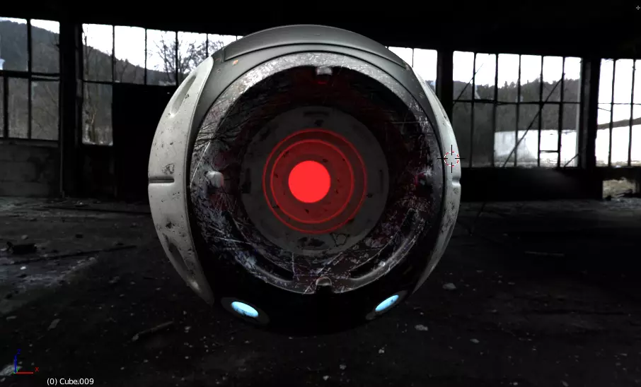 Vortex Orb Robot F01 Low-poly 3D model