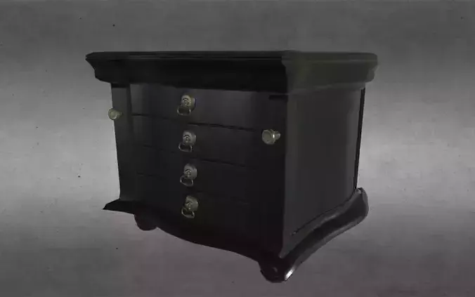 Dresser Drawer  Low-poly 3D model