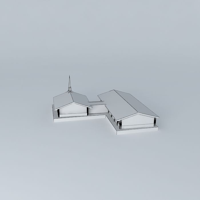 LDS. Centro de Reunion Mormon, Capilla de Guatemala, Free 3D model_3