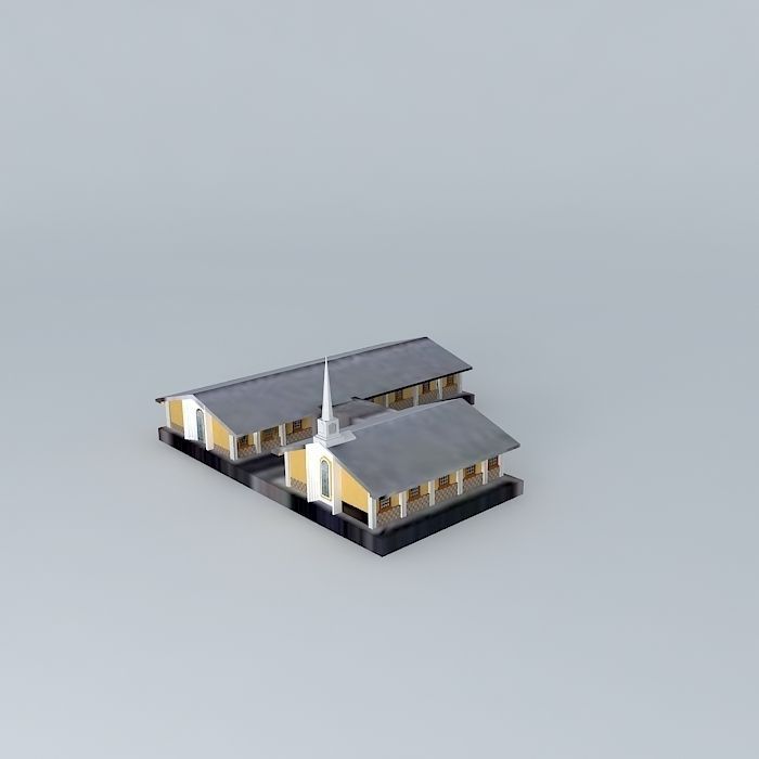 LDS. Centro de Reunion Mormon, Capilla de Guatemala, Free 3D model_1