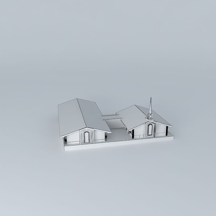 LDS. Centro de Reunion Mormon, Capilla de Guatemala, Free 3D model_4