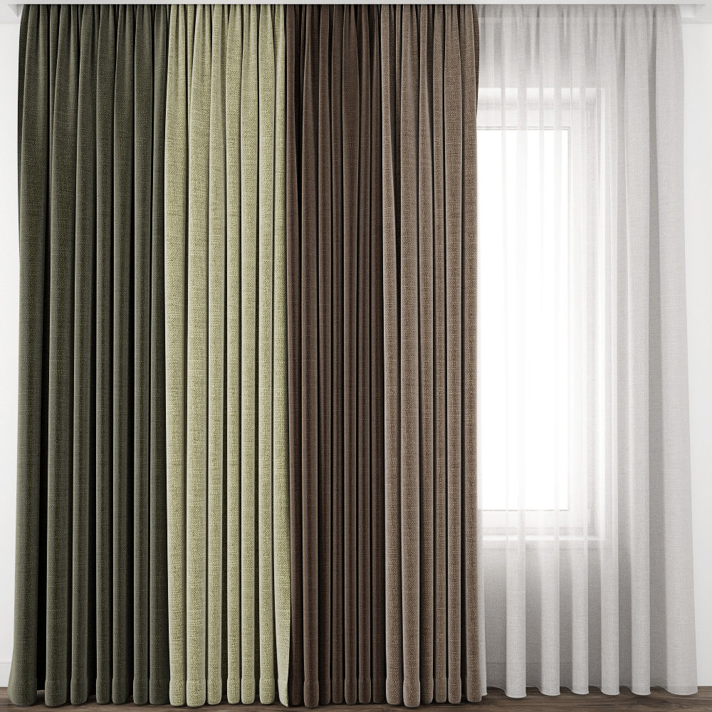 Curtain 64 3D model_8
