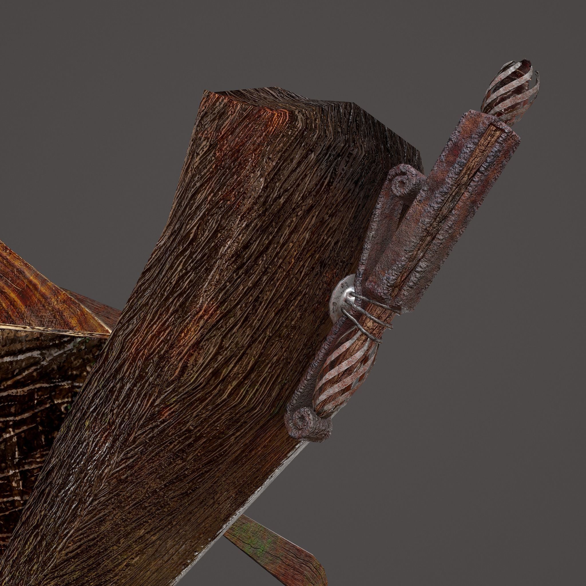 Wooden Viking Boat Low-poly 3D model_21