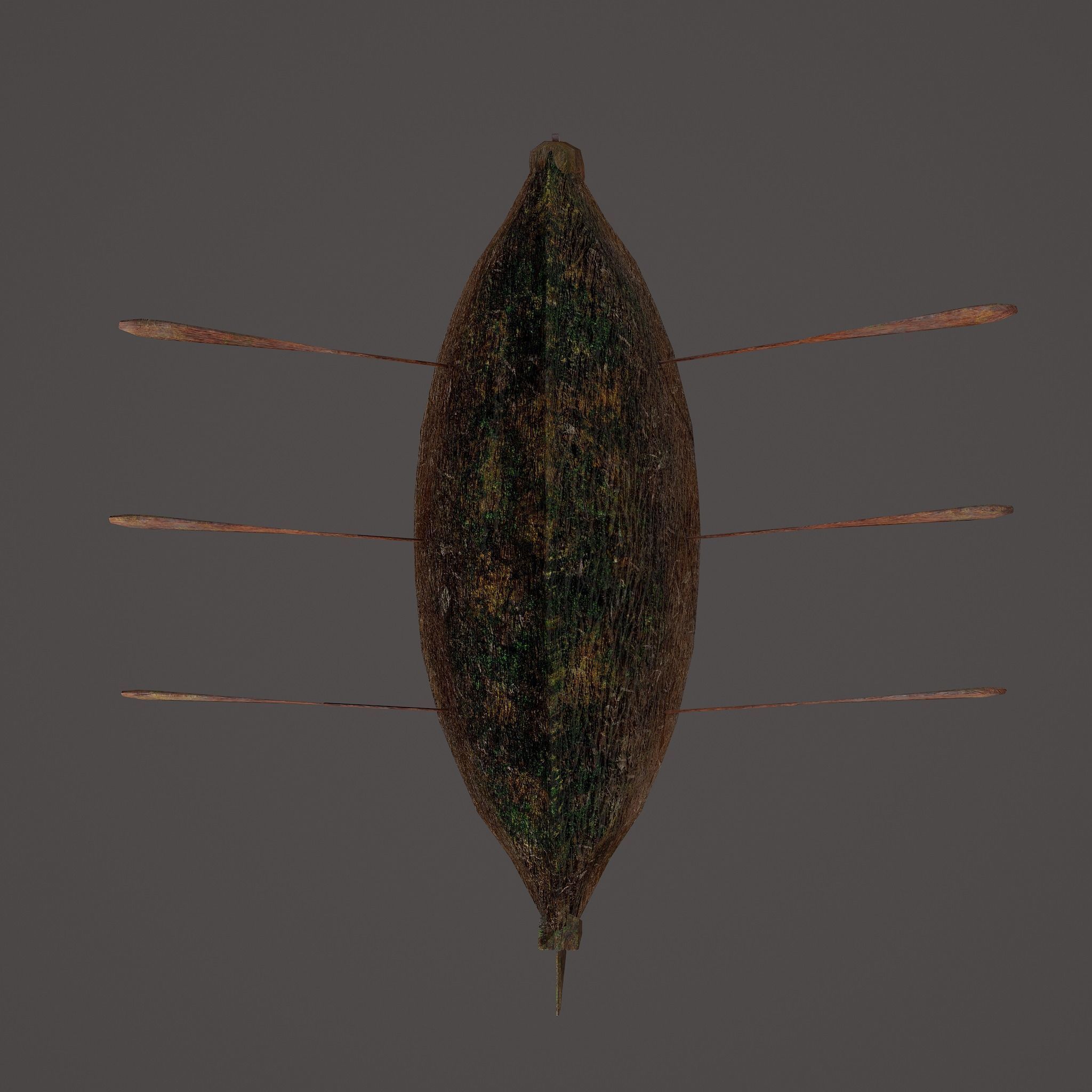 Wooden Viking Boat Low-poly 3D model_12