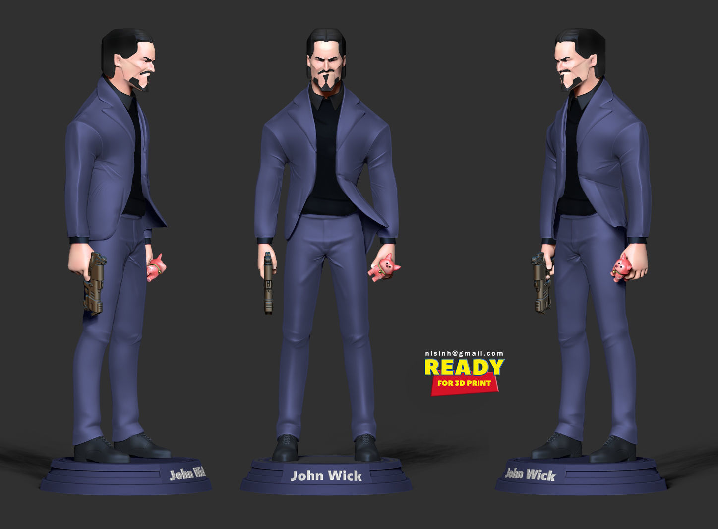 John Wick 3D print model_5