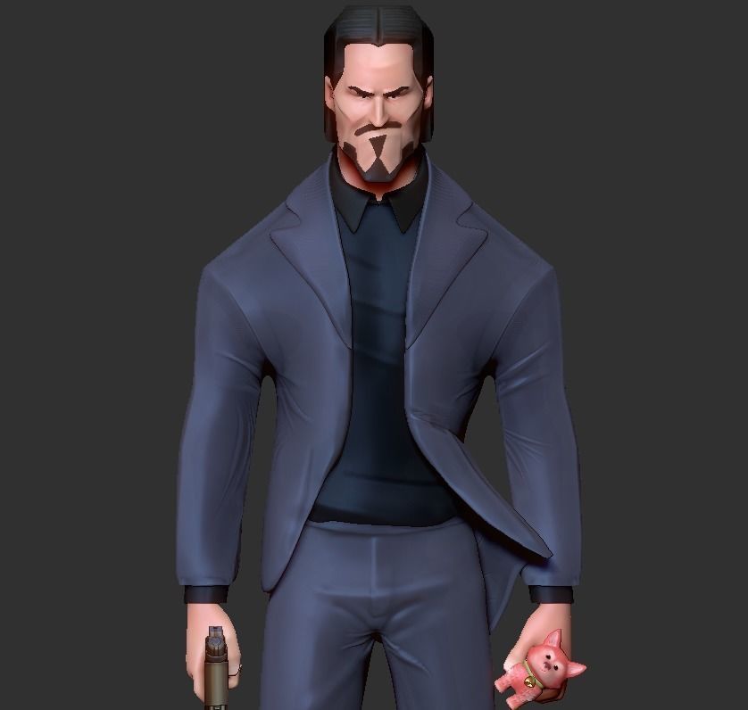 John Wick 3D print model_7