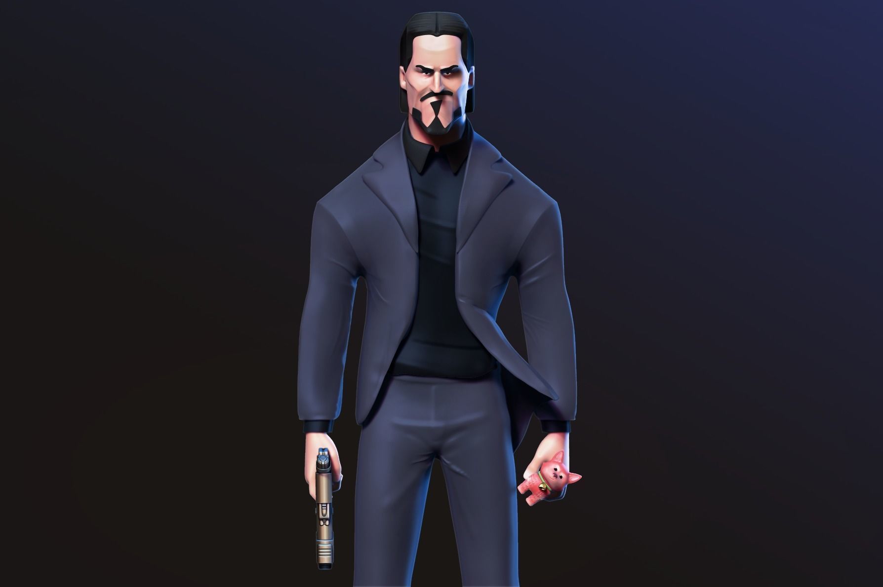 John Wick 3D print model_12