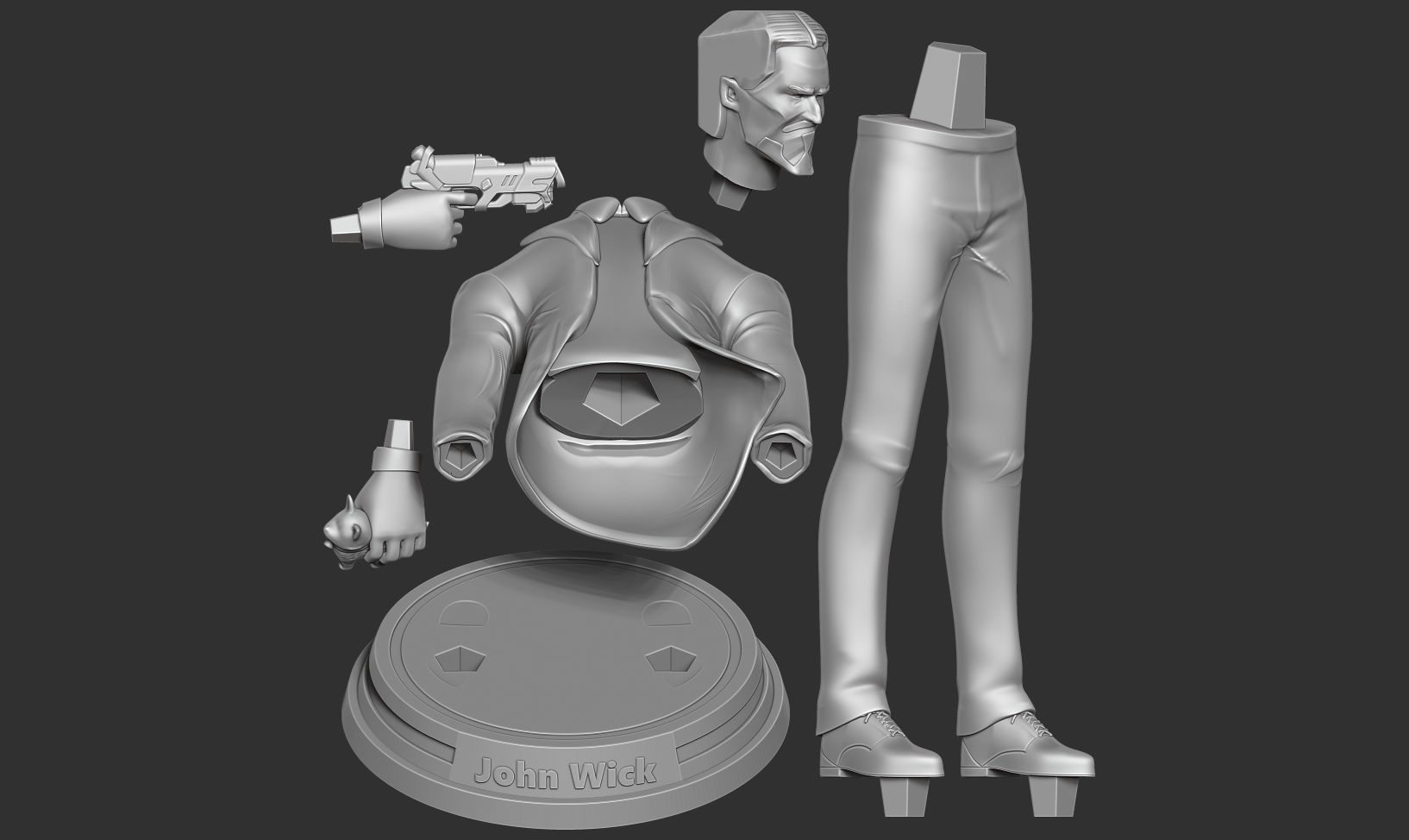 John Wick 3D print model_3