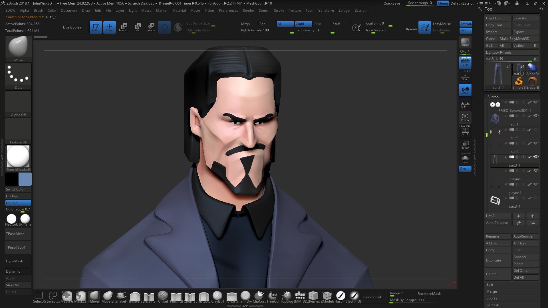 John Wick 3D print model_8