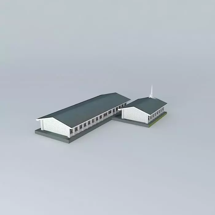 LDS. Centro de Reunion Mormon, Capilla de Durango, Mexico. Free 3D model