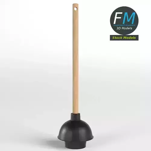 Toilet plunger 3D model