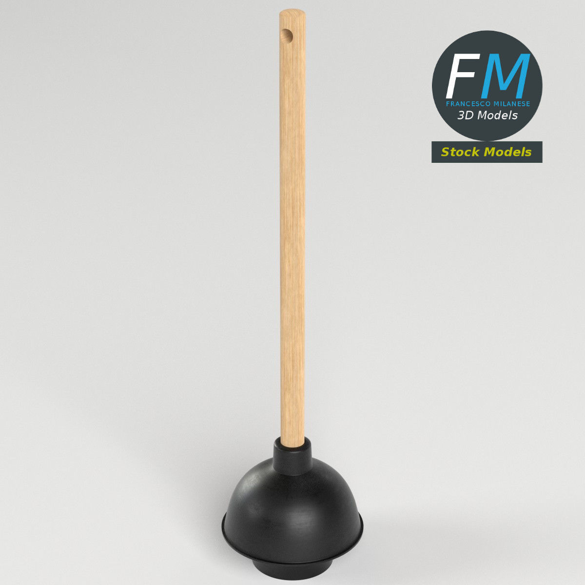 Toilet plunger 3D model_2