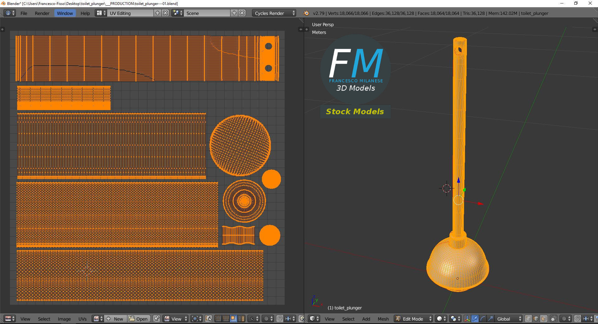 Toilet plunger 3D model_10