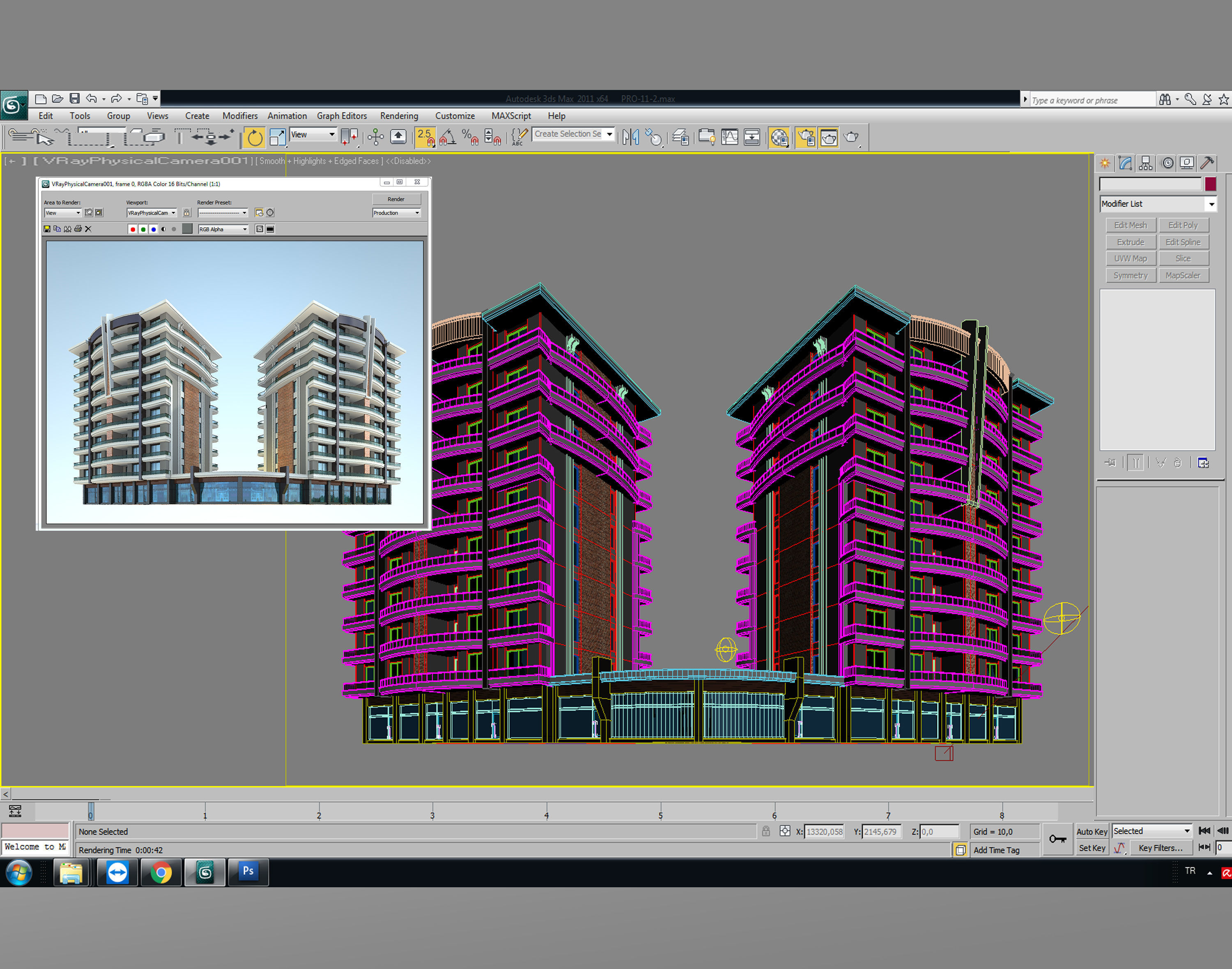 Architectural 3d Model with Render Scene Low-poly 3D model_3
