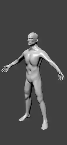 3d man with some muscles