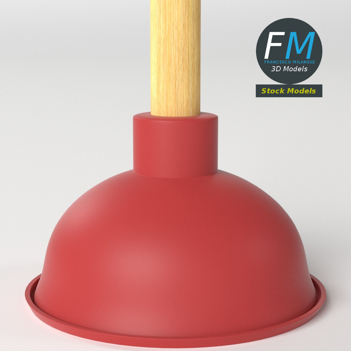 Sink plunger 3D model_5