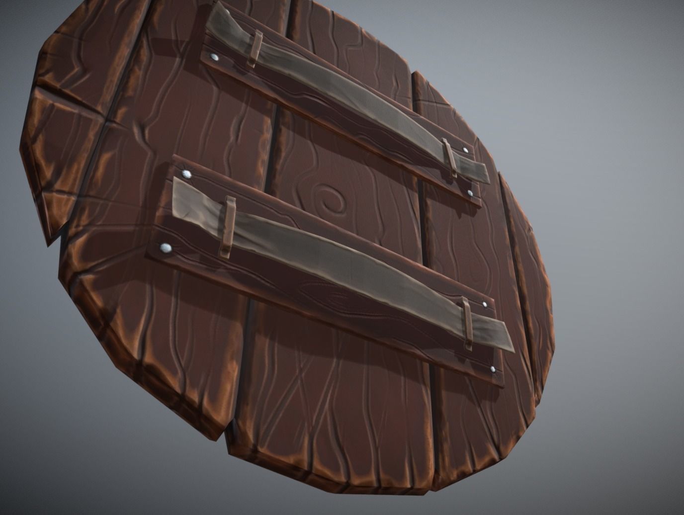 Stylized Viking Shield Low-poly 3D model_3
