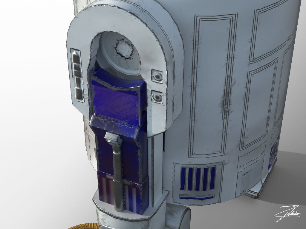 R2D2 VR ready Low-poly 3D model_7