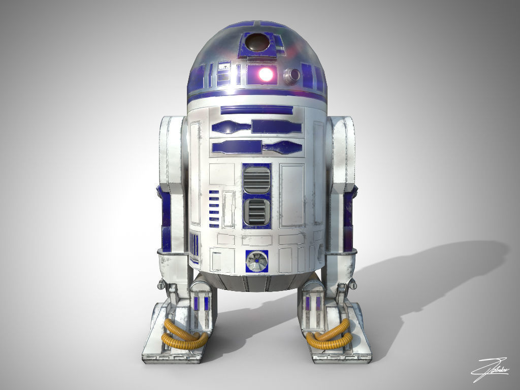 R2D2 VR ready Low-poly 3D model_1
