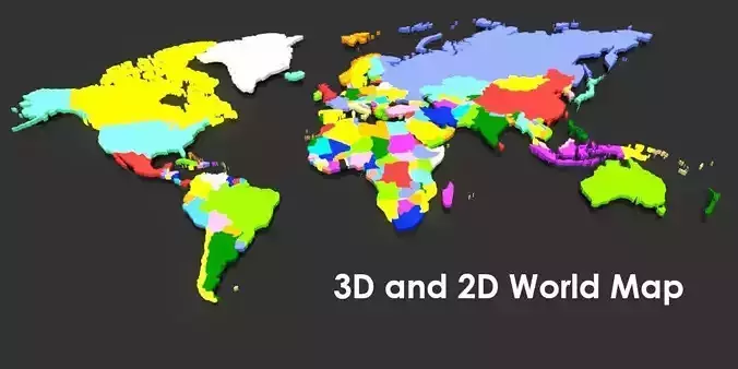 World Map 3D model
